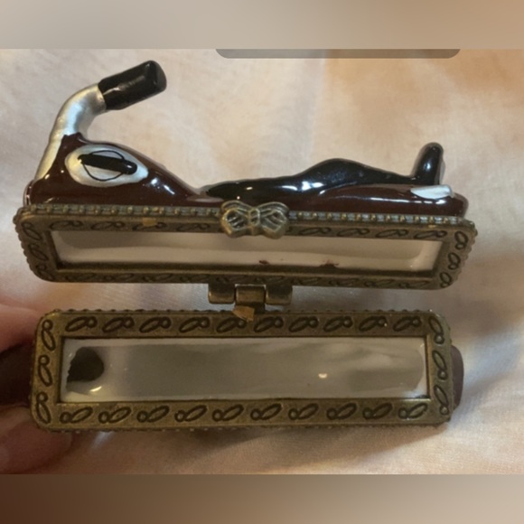 NEW MOTORCYCLE HINGED CERAMIC TRINKET BOX - UNSIGNED  - NEW WITHOUT TAG - Picture 3 of 8